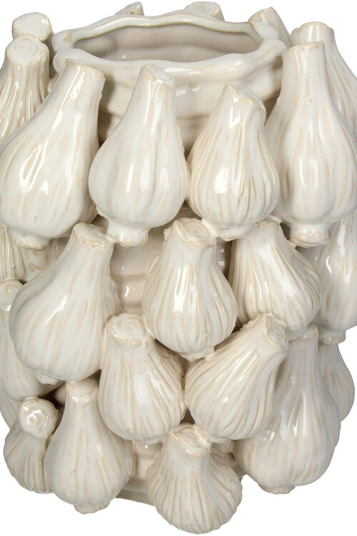 VAND. Lifestyle Witte Vaas Planter Knoflook