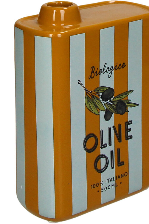 VAND. Lifestyle Vaas met Olijfolie Strepen in Verschillende Kleuren