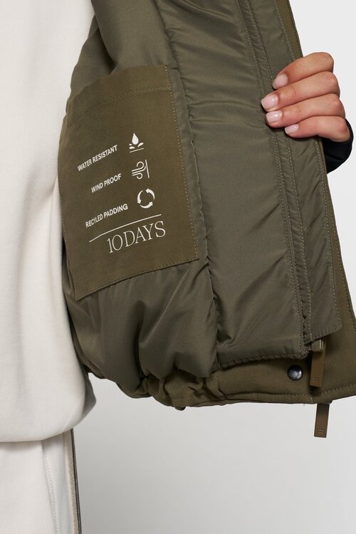 10Days Dark Olive de koningin parka