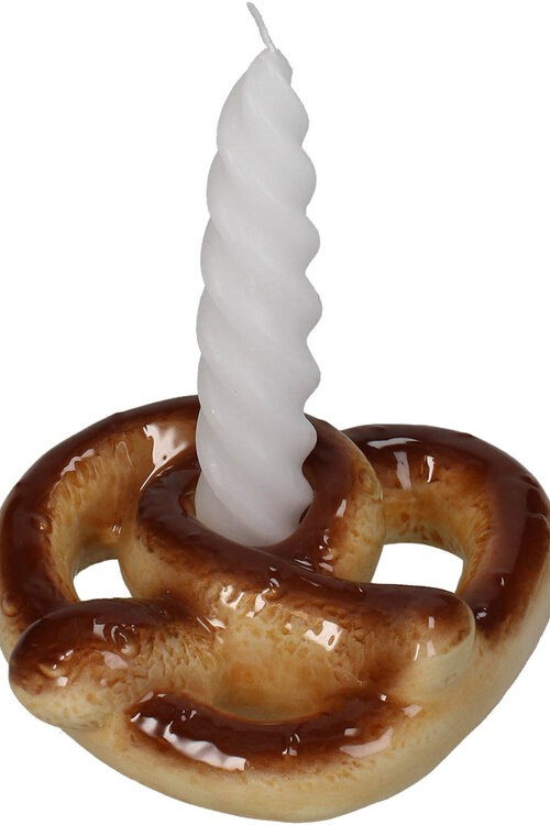 VAND. Lifestyle Kandelaar Pretzel in bruin