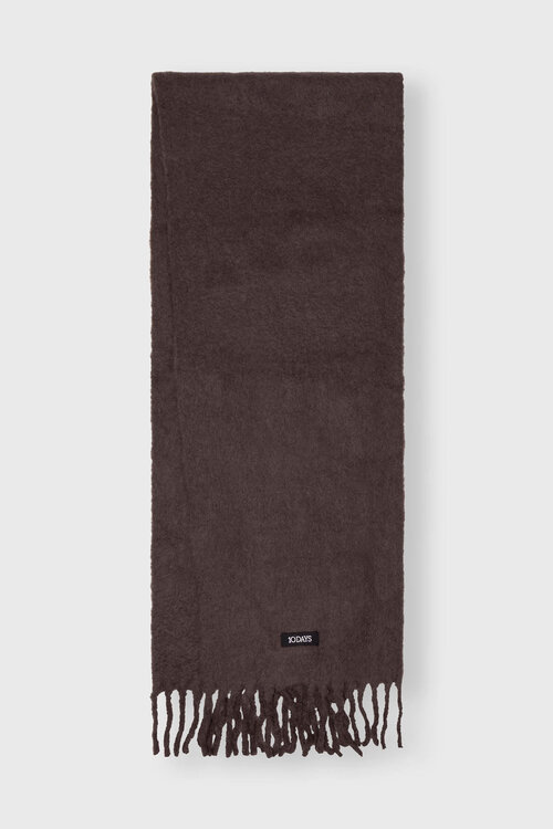 10Days diep wijnrode dikke geborstelde sjaal