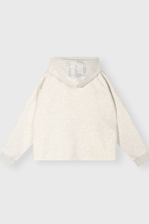10Days Statement zip hoodie in Soft White Melee