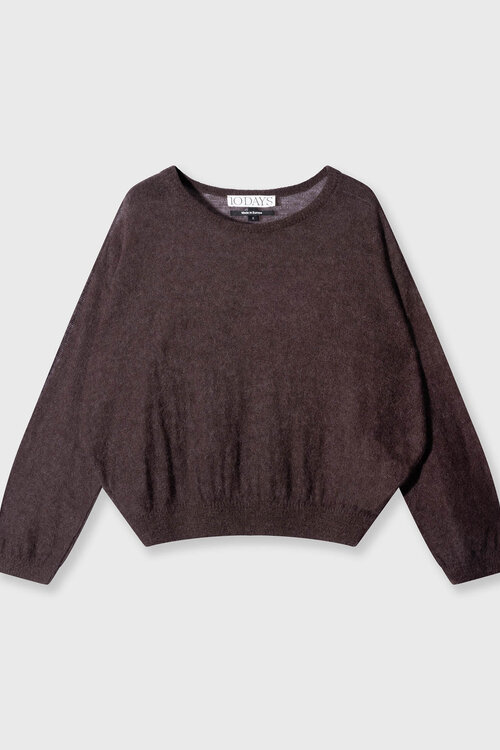 10Days Diepe wijnrode dunne gebreide trui