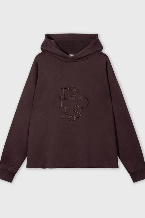 10Days Diep wijnrode statement hoodie embro