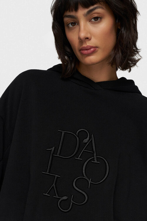 10Days Zwarte geplooide ballon hoodie