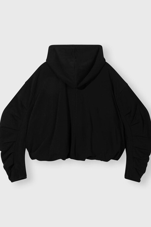10Days Zwarte geplooide ballon hoodie