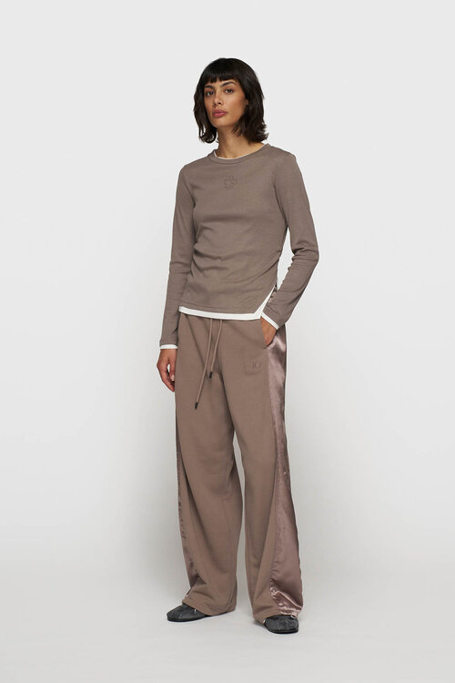 10Days Moonrock lange mouw rib T-shirt