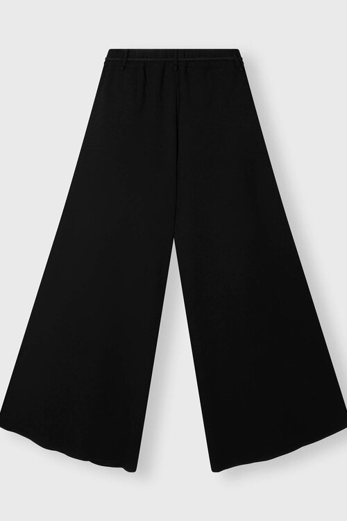 10Days Zwarte wijde broek van crêpe stof