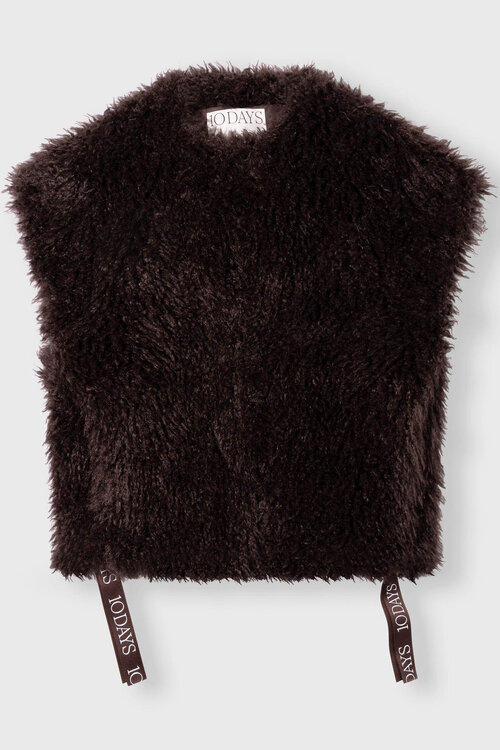 10Days Bobbie gilet in diepe wijnkleur