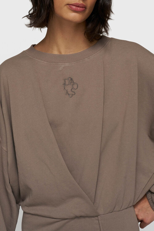 10Days Moonrock Maxi Jurk met Plooien