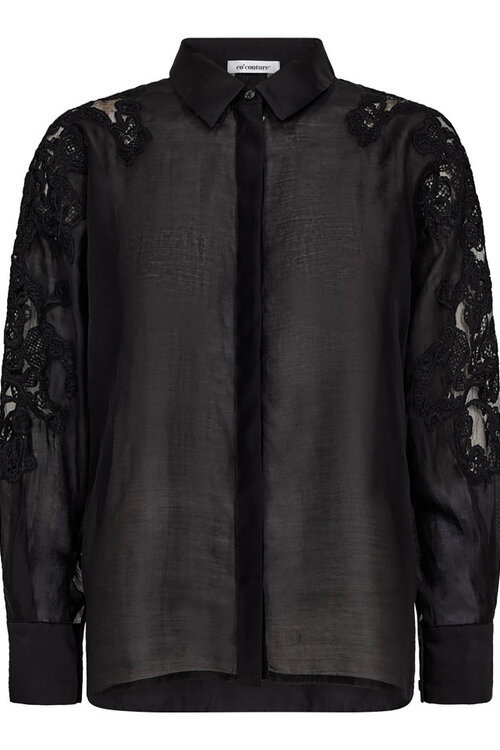 Co'couture Zwart Kawa Borduurshirt