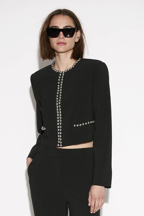 Dante 6 Virgo Bead Blazer in Zwart