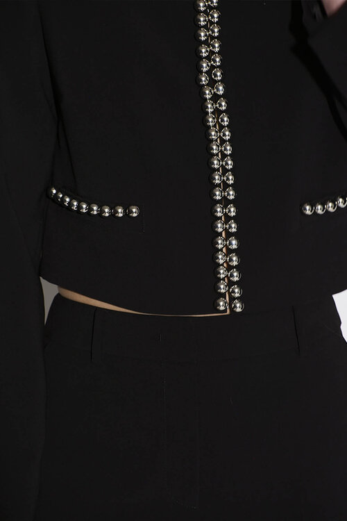 Dante 6 Virgo Bead Blazer in Zwart