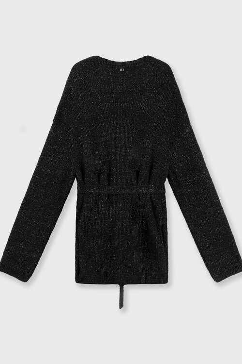 10Days Zwarte korte cardigan met glitters