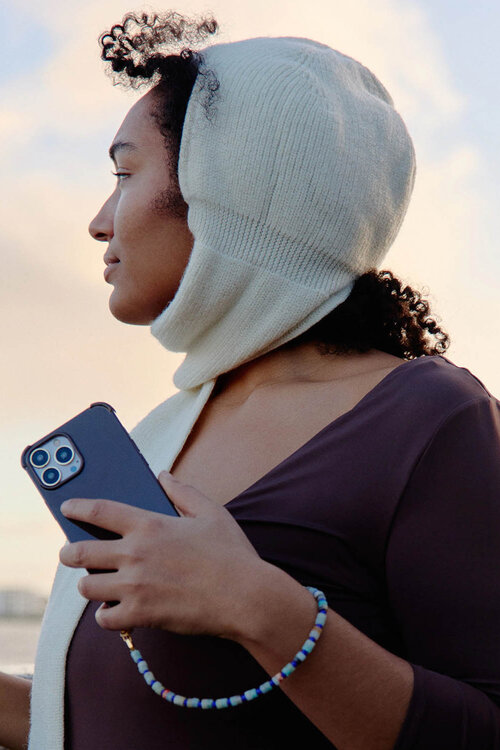 Atelje Iphone-hoesje in donkerbruin