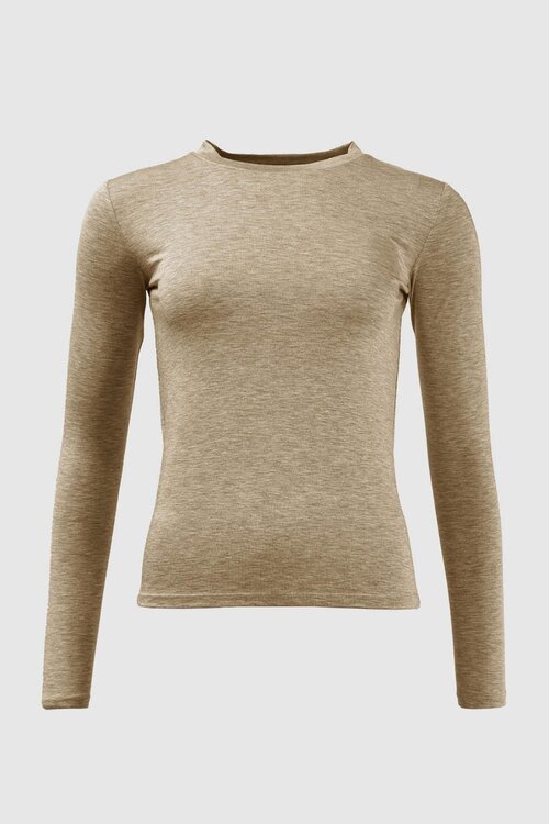 WITHBLACK T-shirt in taupe kleur