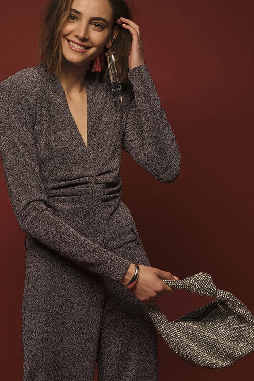 Dante 6 Noemia Lurex Broek in Paars