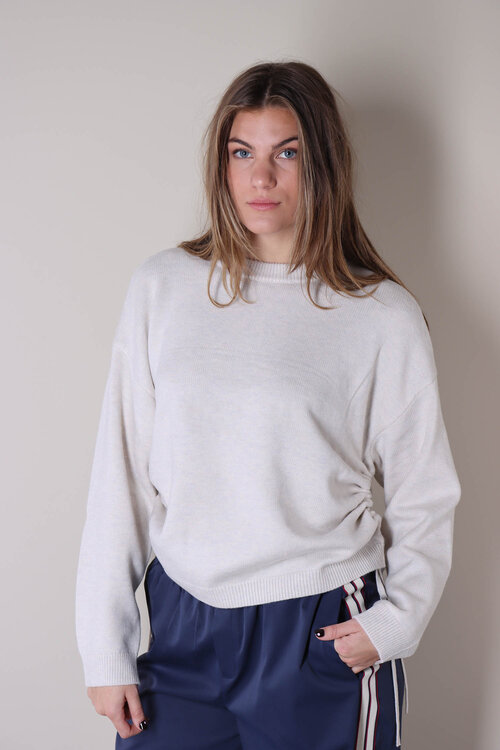 Co'couture Off White Gebreide Trui met Rijgdetail