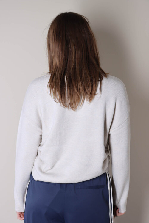 Co'couture Off White Gebreide Trui met Rijgdetail