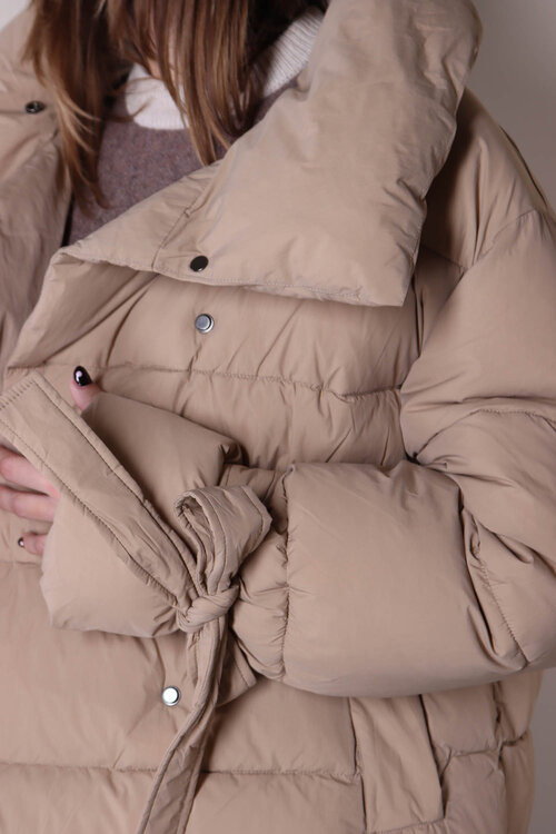 Co'couture Megan Puffer Jack in Kaki