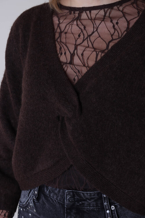 Co'couture Comfortabele Bruine Cozy Trui