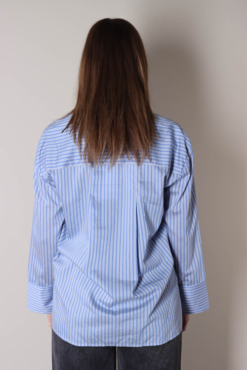 Co'couture Fina Streep Blouse in Blauw
