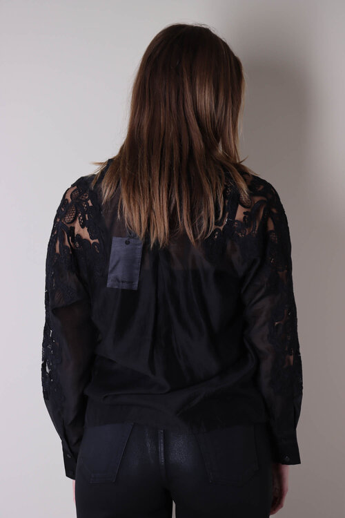 Co'couture Zwart Kawa Borduurshirt