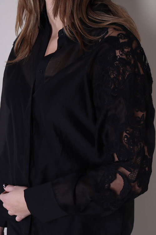 Co'couture Zwart Kawa Borduurshirt