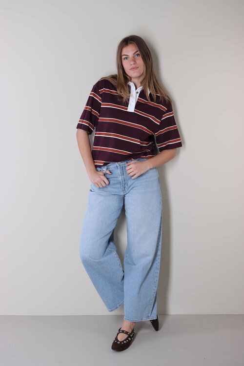 Co'couture Augusta Polo Shirt in Bordeaux