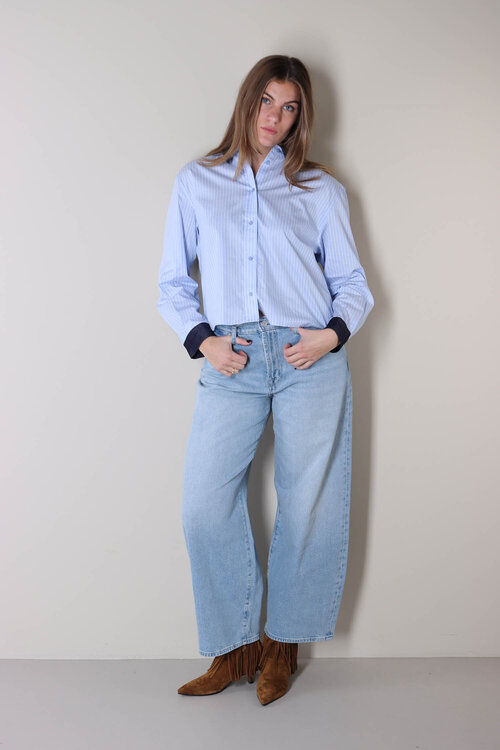 Co'couture Nelson Stripe Shirt in Blauw