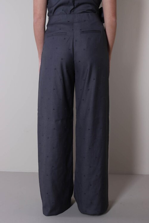 Co'couture Saga Pleat Pant in donkergrijs