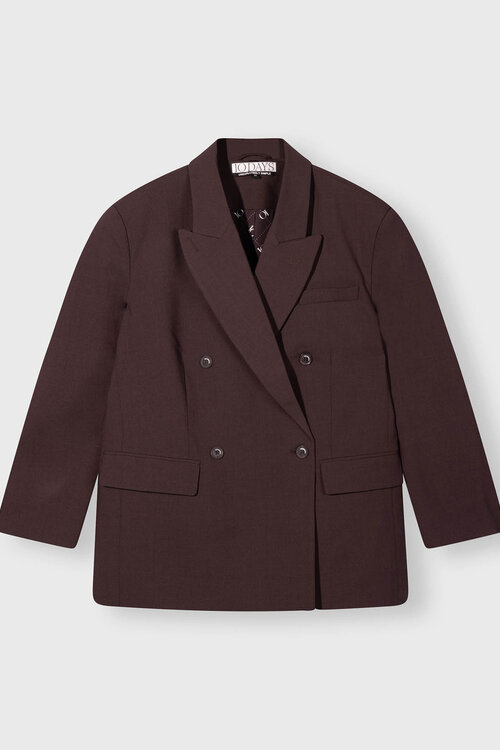 10Days Diep wijnrode blazer met een trotse uitstraling