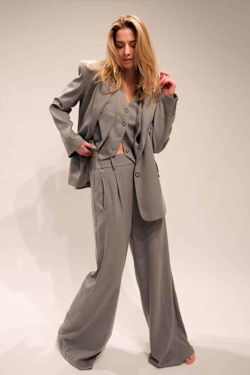 EST'SEVEN Ellemieke X Est'Seven Lichtgrijze Pantalon