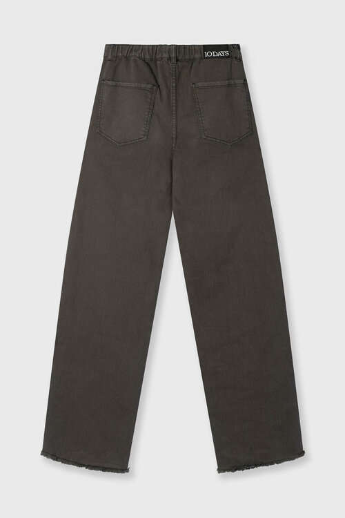 10Days Donker truffel jog twill broek