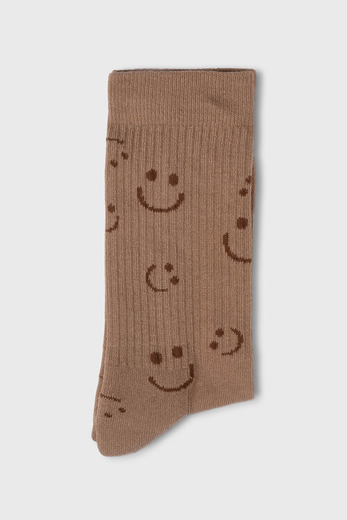 10Days Fudge sokken met een vrolijk all-over smiley patroon