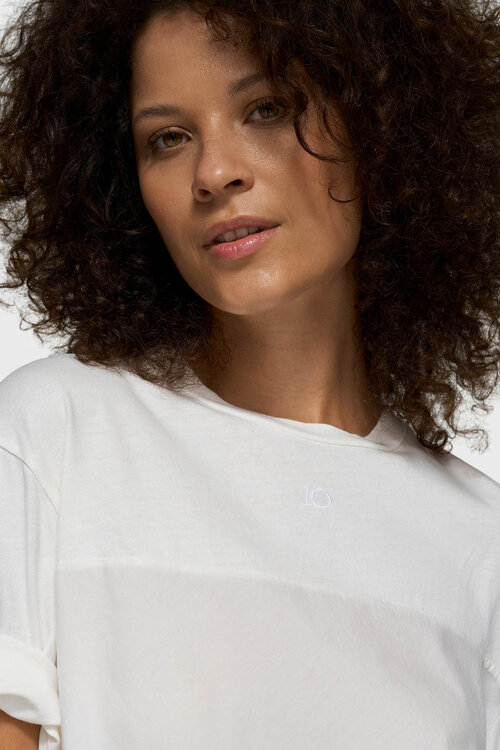 10Days Ecru T-shirt met korte mouwen mix
