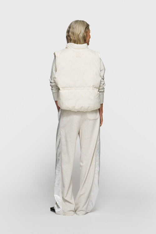 10Days Monogram gewatteerd vest met pareldetail