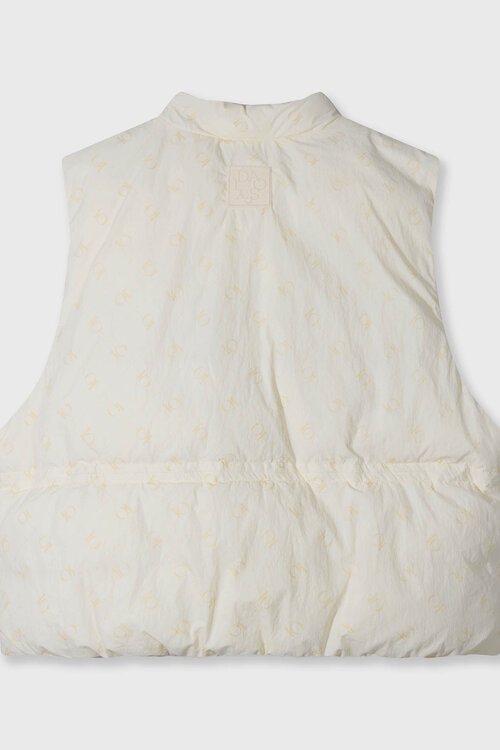 10Days Monogram gewatteerd vest met pareldetail