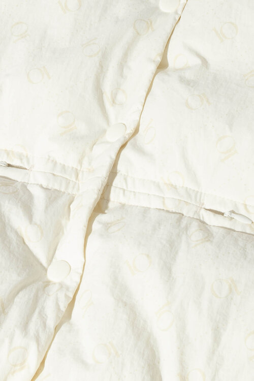 10Days Monogram gewatteerd vest met pareldetail