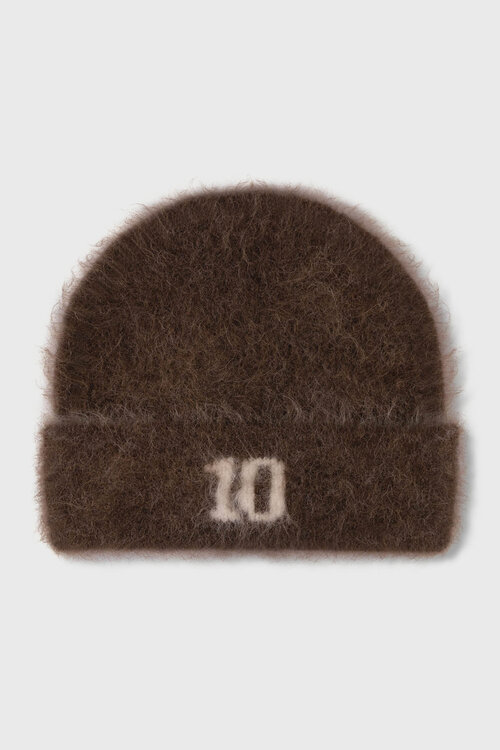 10Days donker truffel harige gebreide muts