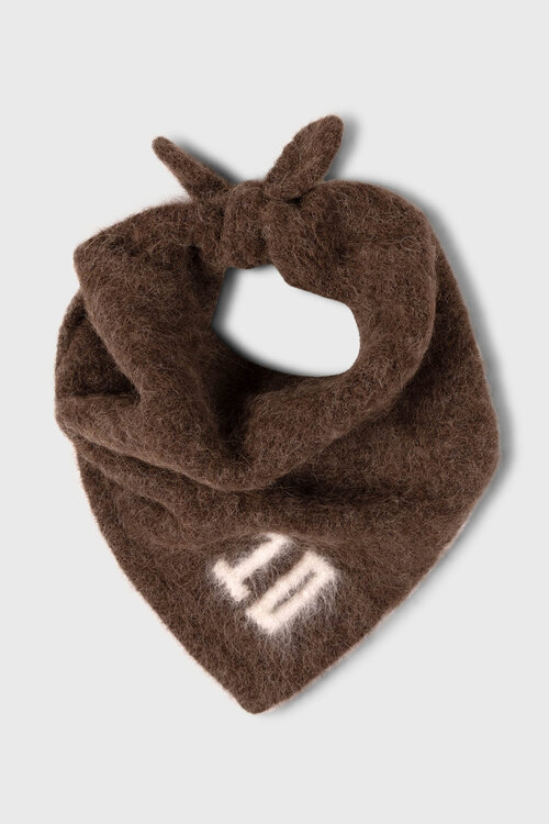 10Days donker truffel harige gebreide bandana