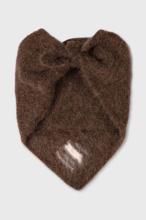 10Days donker truffel harige gebreide bandana
