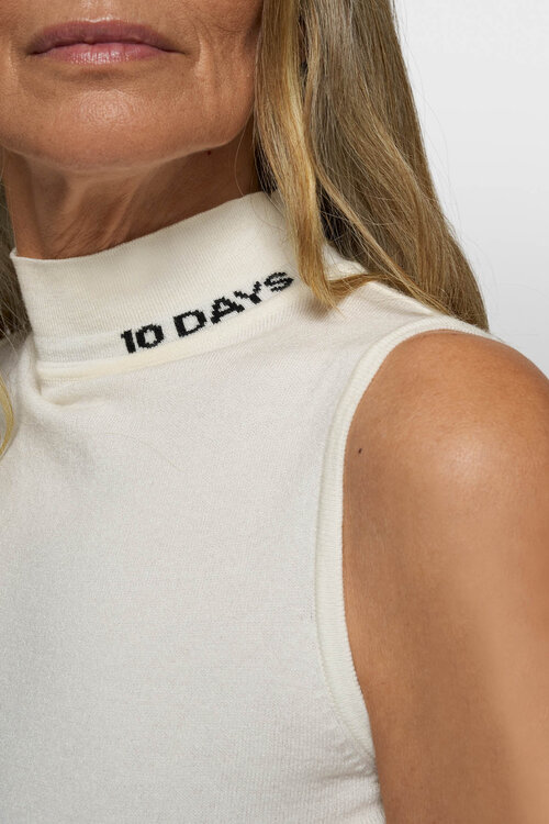 10Days Ecru gebreid singlet