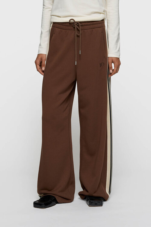 10Days Donker truffel western jogger met tape