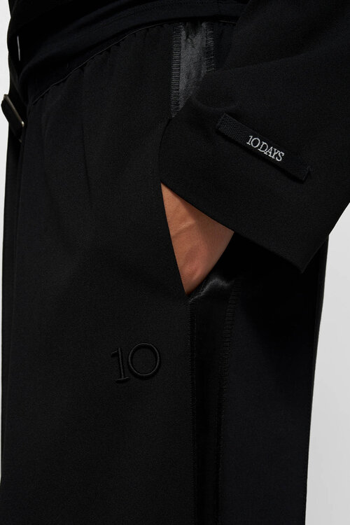 10Days zwarte belted blazer crêpe