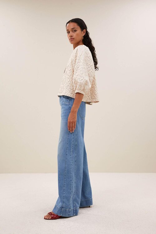 By Bar Champagnekleurige Blouse