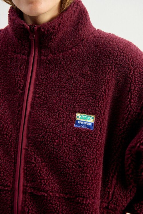 American Vintage Bordeauxkleurige jas