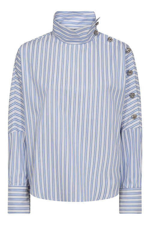 Co'couture Devin Blouse in blauw en wit