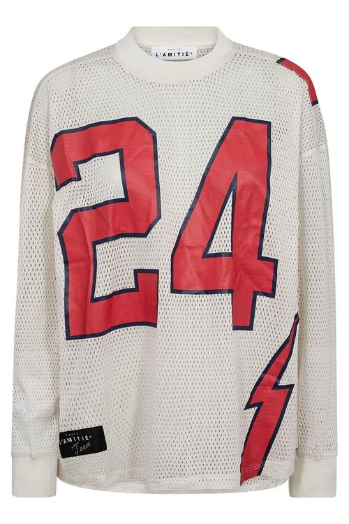 Haute L'Amitie American Football T-shirt in Off White