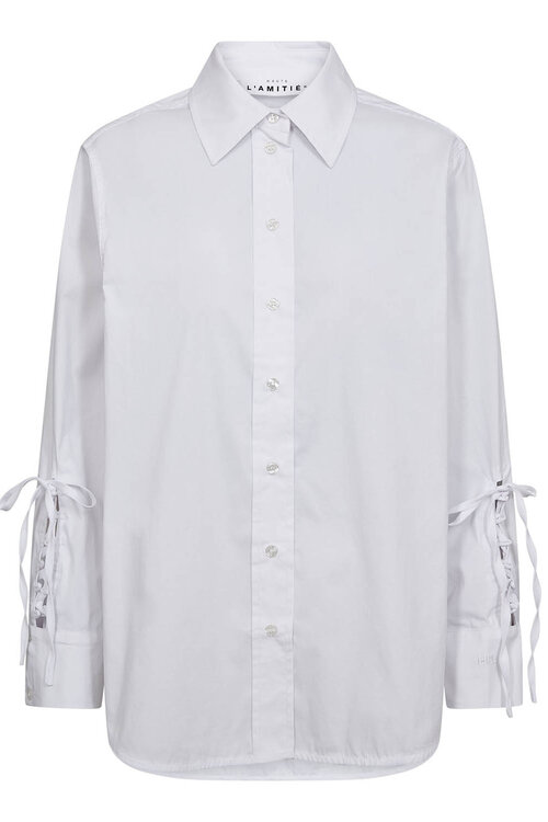 Haute L'Amitie Wit Alvina Pure Knoopshirt